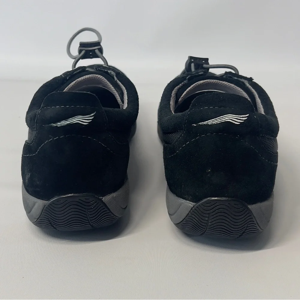 DANSKO W Black Casual Sneakers 39 US 8.5 EU HELEN Suede Bungee White Stripe